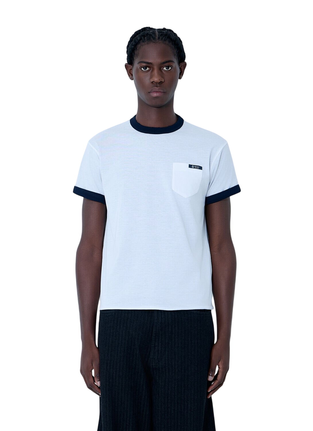 Prada White Jersey Anchor T-Shirt Prada