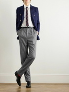 CELINE - Keith Tapered Pleated Cashmere-Flannel Trousers - Gray