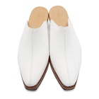 Our Legacy White Mule Slip-On Loafers