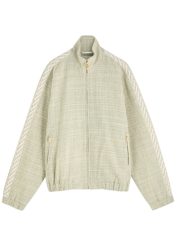 Photo: DRÔLE DE Monsieur Tweed Track Jacket Light Green