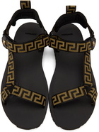 Versace Black & Gold 'La Greca' Sandals