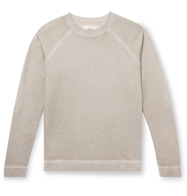 Photo: Folk - Rivet Garment-Dyed Loopback Cotton-Jersey Sweatshirt - Brown