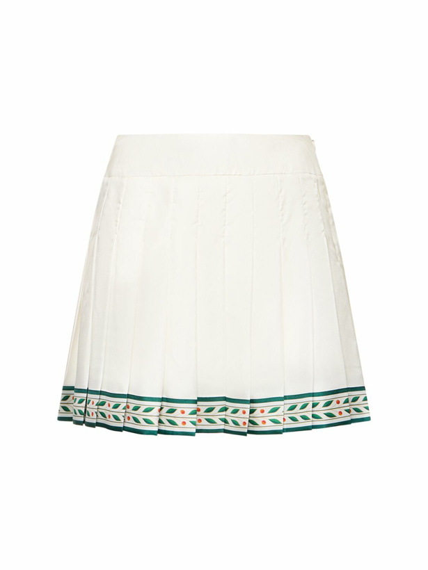Photo: CASABLANCA - Silk Twill Pleated Mini Skirt