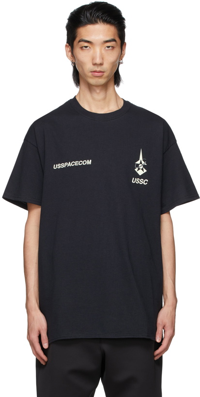 Photo: N.Hoolywood Black Test Product Exchange Service 'Usspacecom' T-Shirt