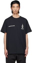 N.Hoolywood Black Test Product Exchange Service 'Usspacecom' T-Shirt