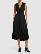 JIL SANDER - Viscose & Silk Sleeveless Midi Dress