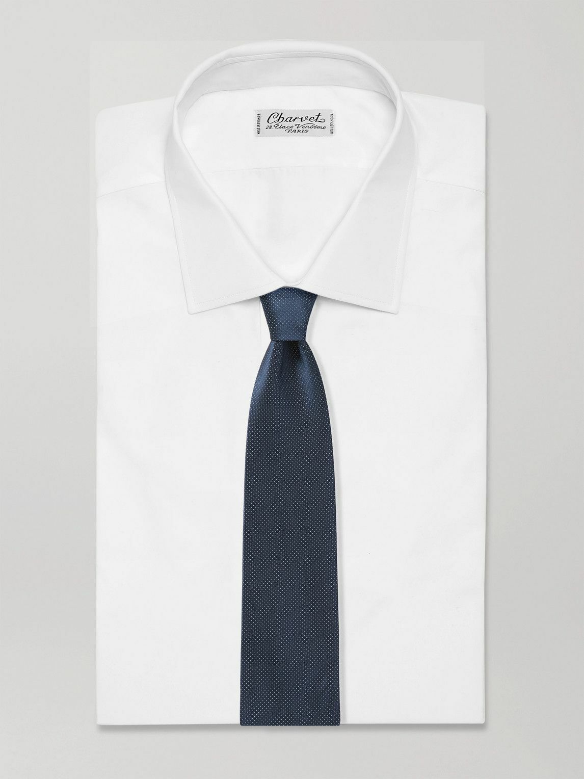 Anderson & Sheppard - 9cm Pin-Dot Silk-Jacquard Tie