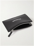Balenciaga - Cash Logo-Print Full-Grain Leather Zipped Cardholder