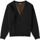 Members of the Rage Men's Distressed Logo Cardigan in Black