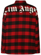 PALM ANGELS - Logo Print Cotton Check Over Shirt