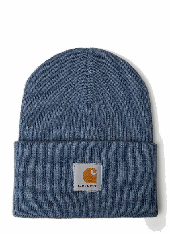 Photo: Carhartt WIP - Logo Patch Beanie Hat in Blue