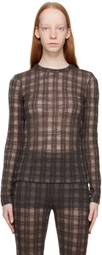 Elleme Brown Check Sweater