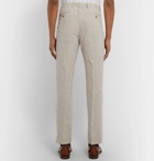 MAN 1924 - Ecru Tomi Slim-Fit Striped Linen Trousers - Ecru