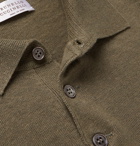 Brunello Cucinelli - Slim-Fit Linen and Cotton-Blend Polo Shirt - Army green