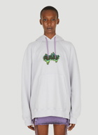 Logo Print Hooded Sweatshirt in Lilac
