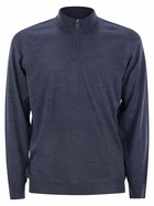 Fedeli Favonio - Superfine Wool Half-zip Sweater