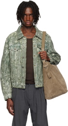 CMMAWEAR Green Terrarium Denim Jacket