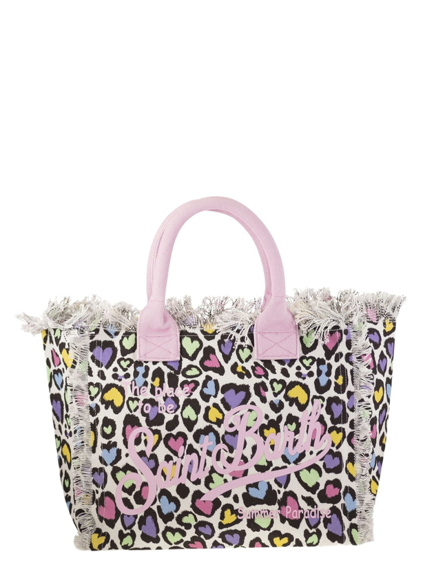 Photo: MC2 Saint Barth Vanity - Canvas Bag With Heart Print