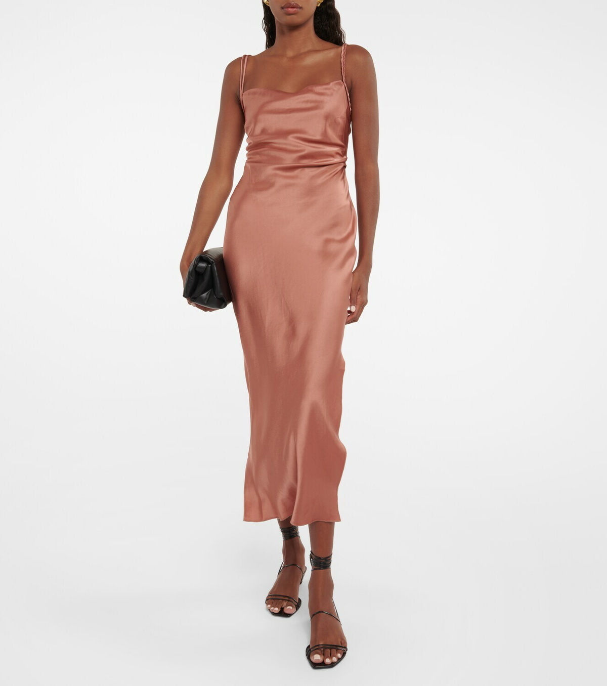 Nanushka Fiore satin midi dress