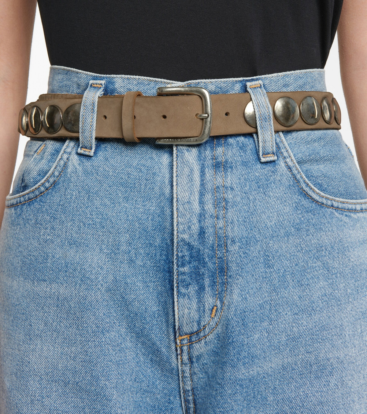 Golden Goose - Trinidad studded nubuck belt Golden Goose