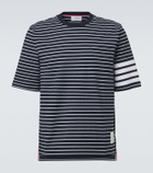 Thom Browne 4-Bar striped cotton T-shirt