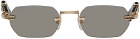 Cartier White & Gold Première De Cartier Sunglasses