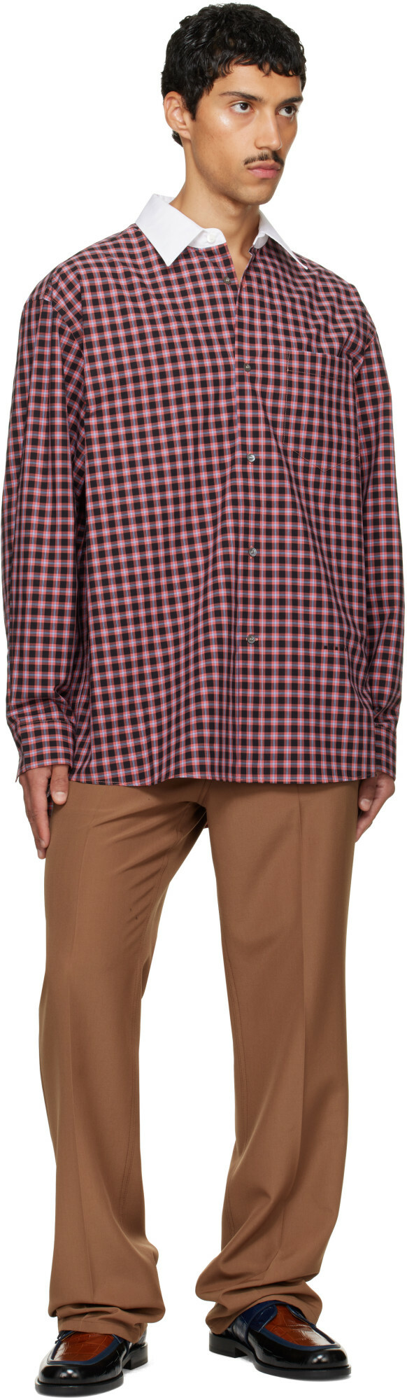 Marni Red & Black Checked Shirt