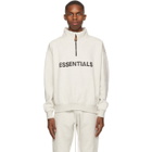 Essentials Grey Mock Neck Half-Zip Sweatshirt