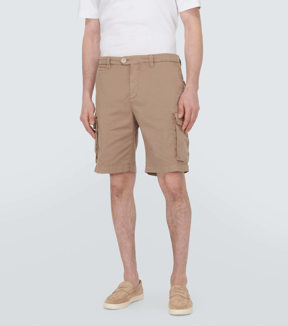 Brunello Cucinelli Brown Cotton Bermuda Shorts