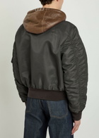 JW Anderson Quilted Hooded Nylon Bomber Jacket Khaki