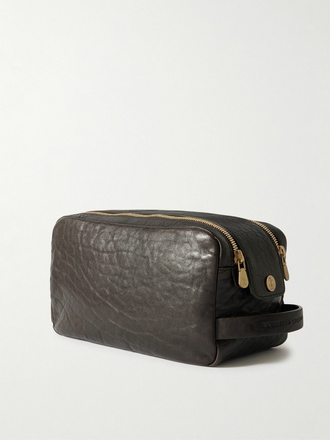 Brunello Cucinelli - Textured-Leather Wash Bag