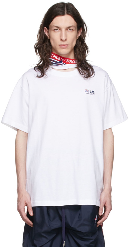 Photo: Y/Project White Fila Edition Three Collar T-Shirt