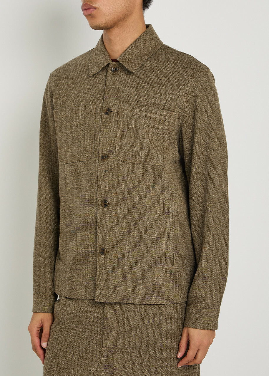 Les Deux Marseille Woven Jacket Khaki