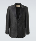 Valentino Polka-dot jacquard tuxedo jacket