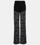 Valentino Wide-leg floral lace pants