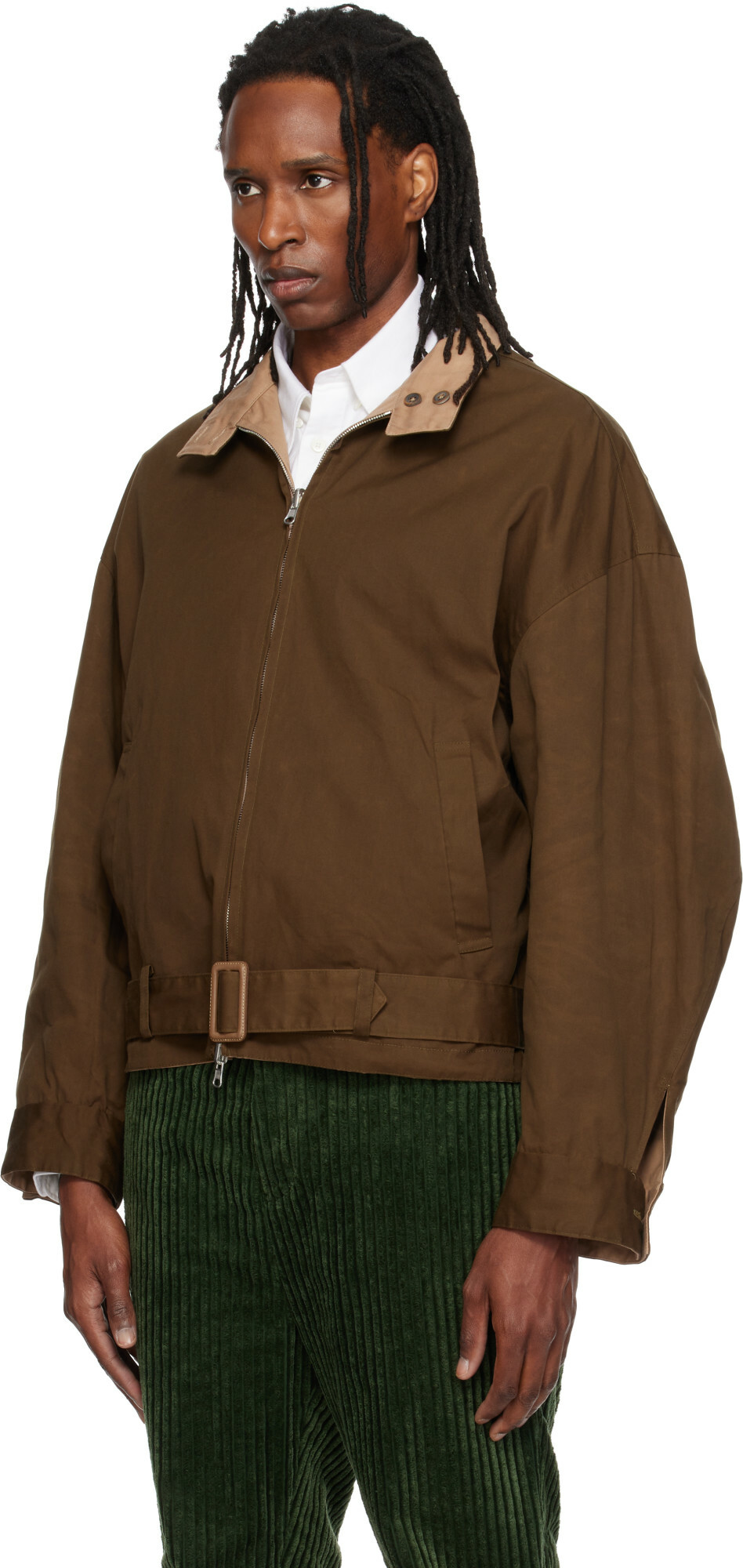 SOSHIOTSUKI Beige Paraffin Reversible Blouson Jacket