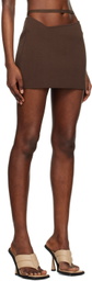 ANDREĀDAMO Brown Cutout Miniskirt
