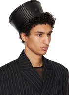 Jean Paul Gaultier Black 'The Leather Sailor' Hat