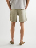 Mr P. - Cold-Dyed Organic Cotton-Jersey Drawstring Shorts - Gray