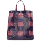 Acne Studios Pink and Blue Check Tote
