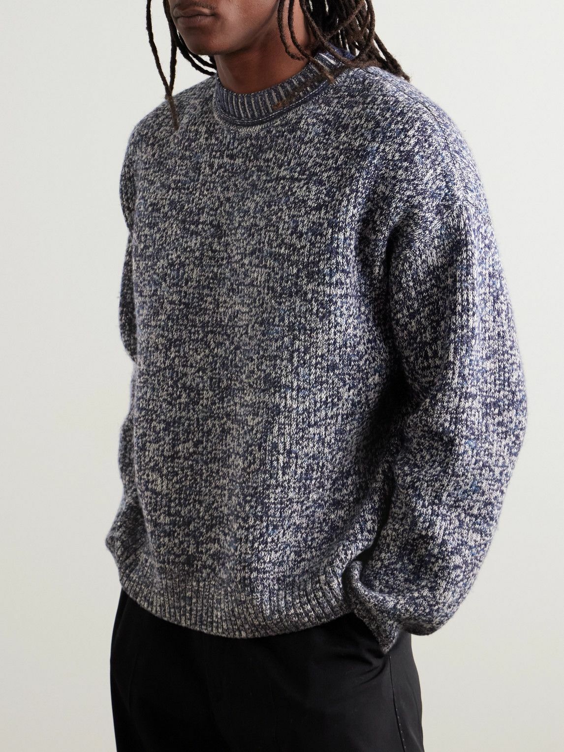 Acne Studios - Metallic Textured-Knit Sweater - Blue Acne Studios