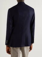 Thom Sweeney - Double-Breasted Cashmere and Silk-Blend Twill Blazer - Blue