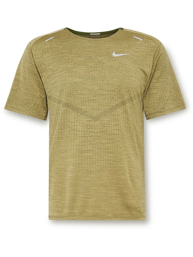 Photo: Nike Running - Techknit Ultra Dri-FIT T-Shirt - Green