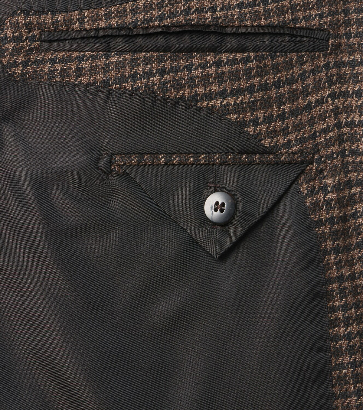 Tom Ford Houndstooth wool, silk, and linen blazer