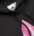 adidas Originals - SPRT Logo-Print Fleece-Back Cotton-Blend Jersey Hoodie - Black