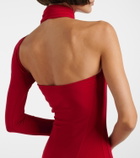 Courrèges One-shoulder crêpe maxi dress