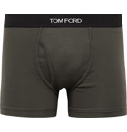 TOM FORD - Stretch-Cotton Boxer Briefs - Green