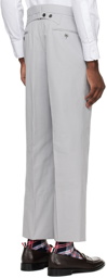 Thom Browne Gray Classic Backstrap Trousers
