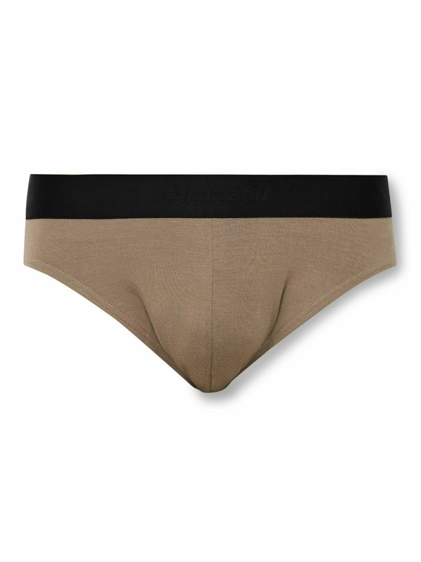 Photo: Zimmerli - Pureness Stretch-Modal Briefs - Brown