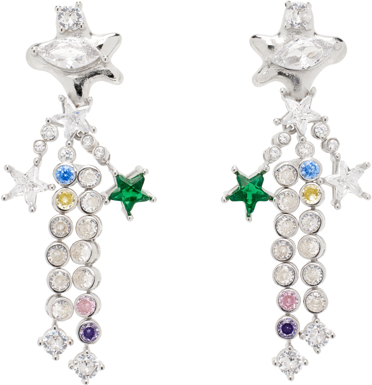 Collina Strada Silver Stella Dangle Earrings